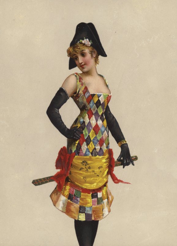 Niña con disfraz elegante de French School