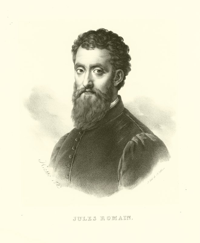 Giulio Romano, también conocido como Giulio Pippi, retrato de French School