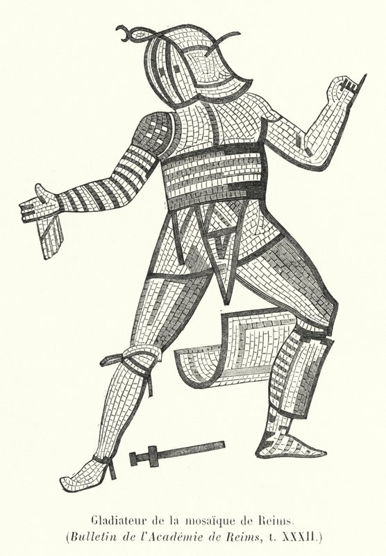 Gladiador del Mosaico de Reims de French School