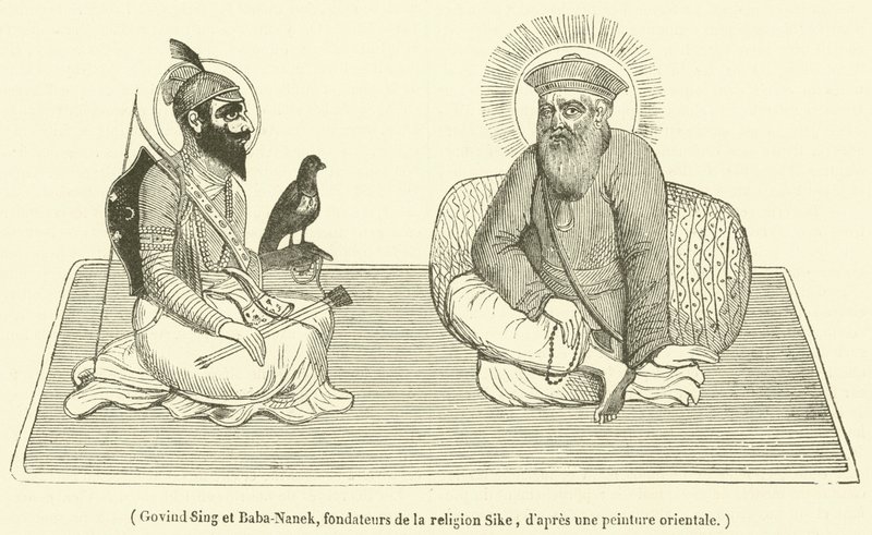 Govind Sing y Baba-Nanek, fundadores de la religión Sij de French School
