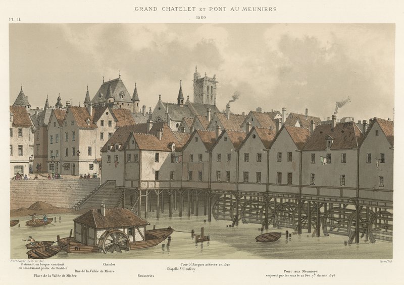 Gran Chatelet y Puente de los Molineros, 1580 de French School