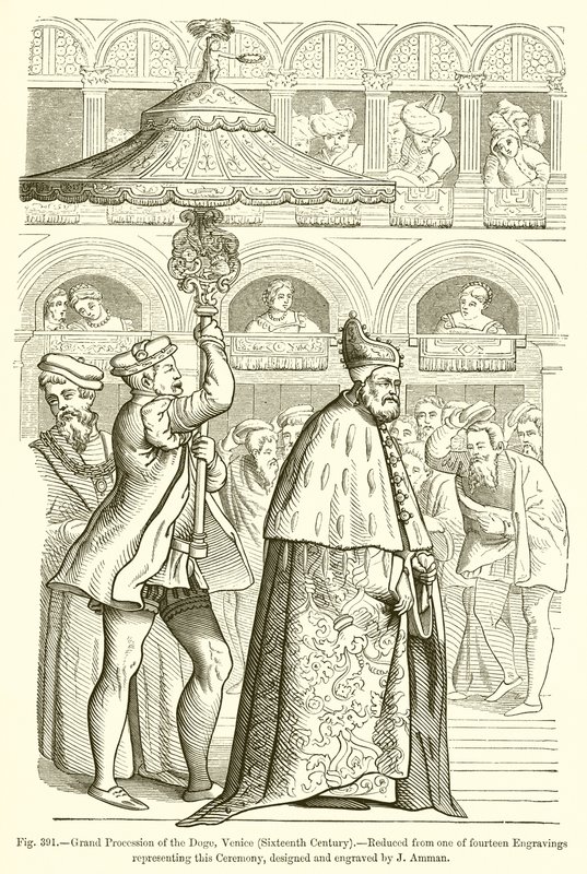 Gran procesión del Dogo, Venecia de French School