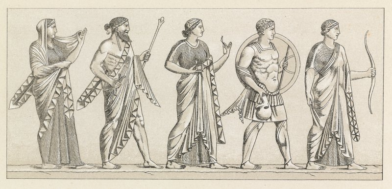 Traje grecorromano de French School