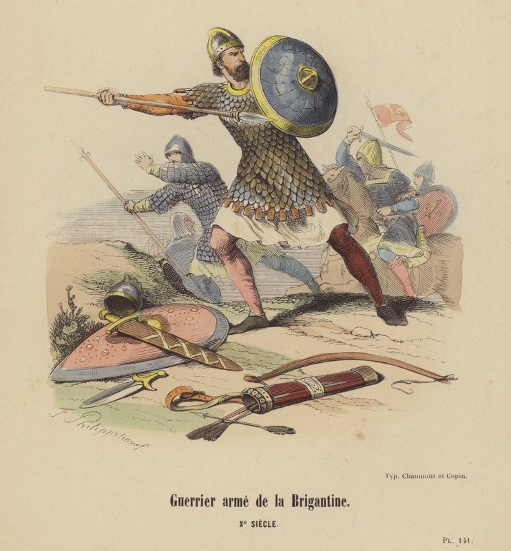 Guerrero armado de la Brigantina, Siglo X de French School