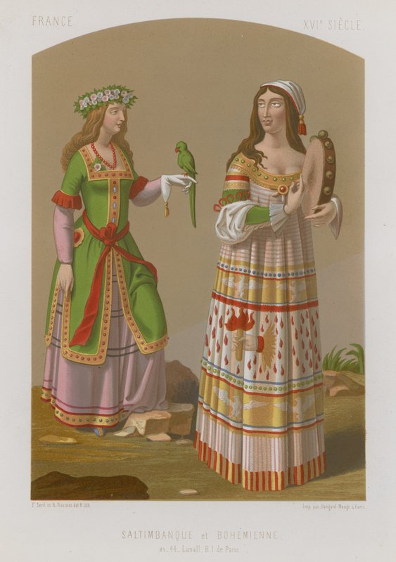 Mujeres gitanas y bohemias de French School