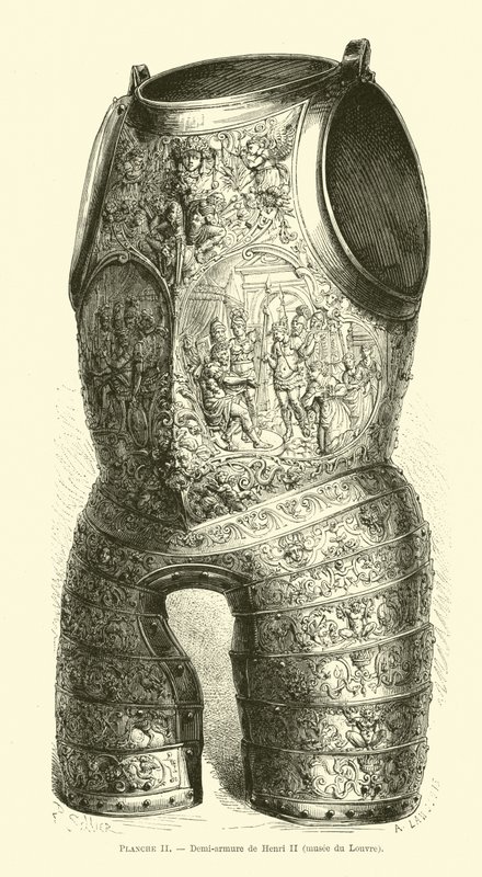 Media armadura de Enrique II de Francia de French School