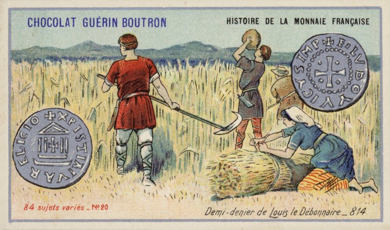 Medio denario de Luis el Piadoso, 814 de French School