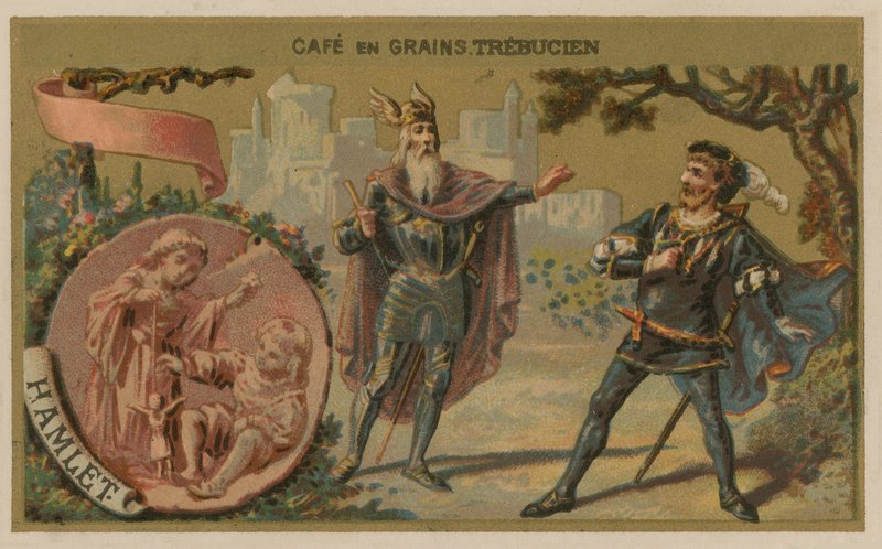 Hamlet - Ilustración de una escena de la obra de William Shakespeare de French School