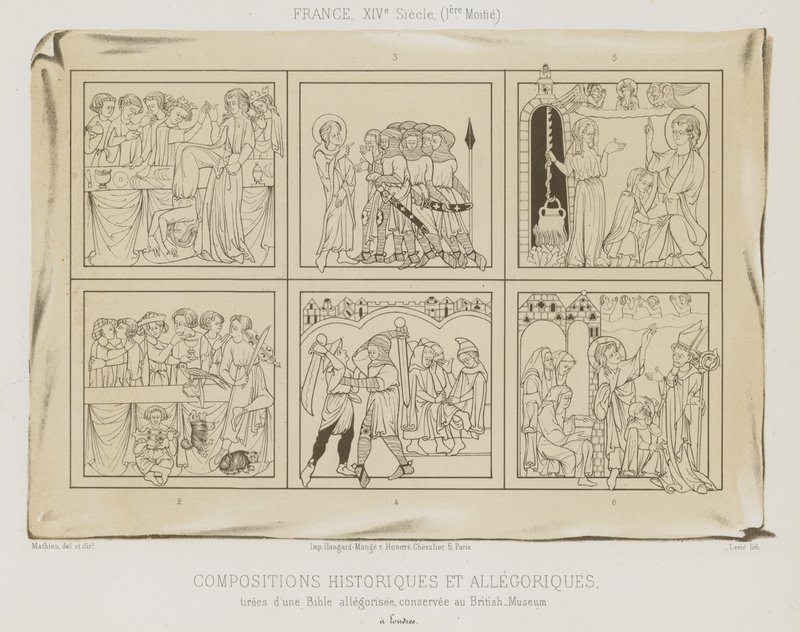 Composiciones históricas y alegóricas de French School