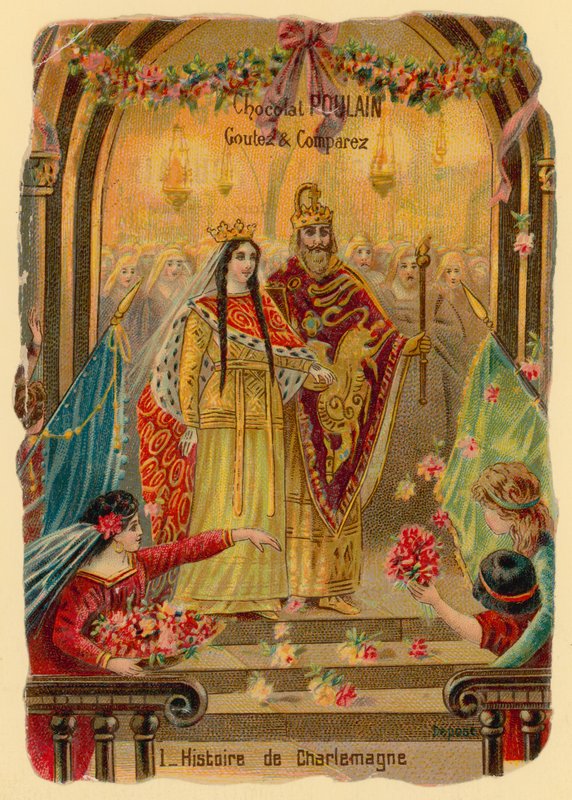 Historia de Carlomagno, fundador del Imperio Carolingio (c 742-814) de French School