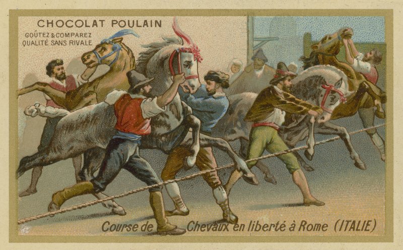 Carreras de caballos en Roma de French School