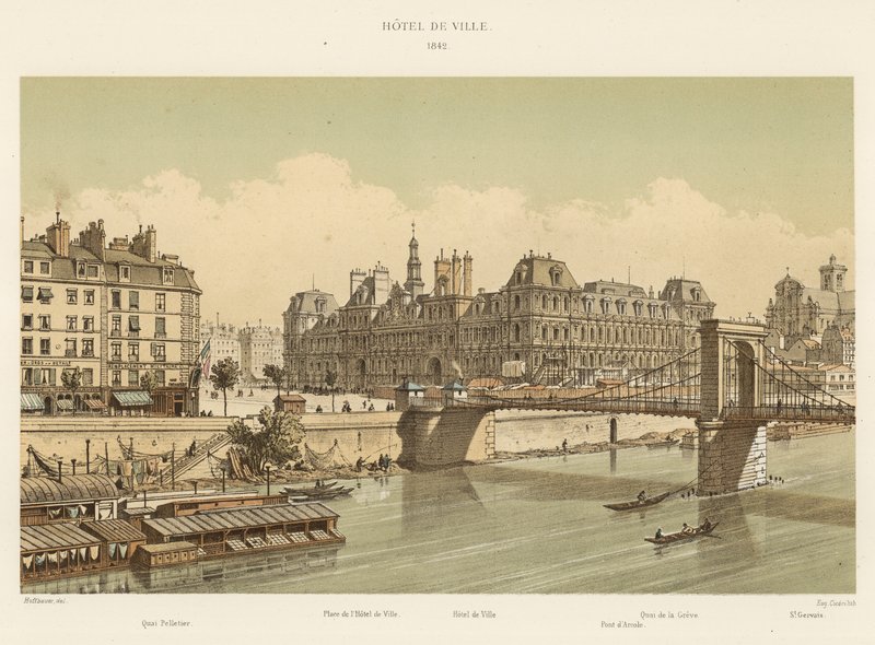 Hotel de Ville, 1842 de French School