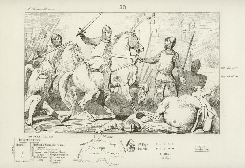Hugo Capeto captura a Carlos de Lorena, 991 de French School