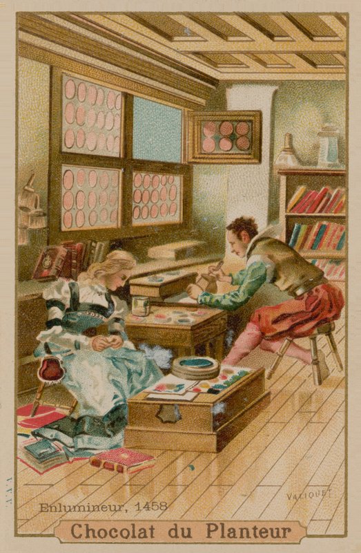 Iluminador en 1458 de French School