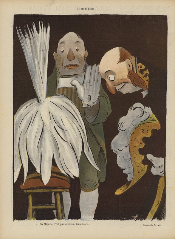 Ilustración para Le Rire (litografía en color) de French School