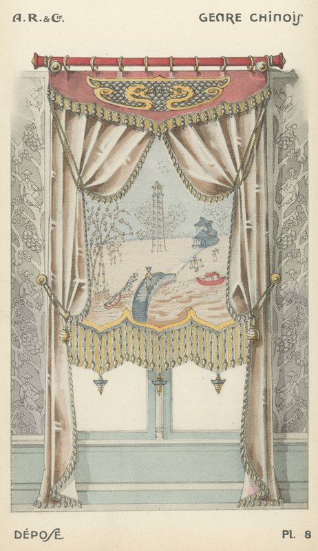 Ilustración del catálogo de productos de diseño interior de A R & Cie, Francia de French School