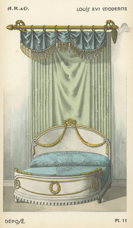 Ilustración del catálogo de productos de diseño interior de A R & Cie, Francia de French School