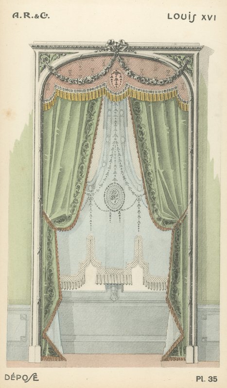 Ilustración del catálogo de productos de diseño interior de A R & Cie, Francia de French School