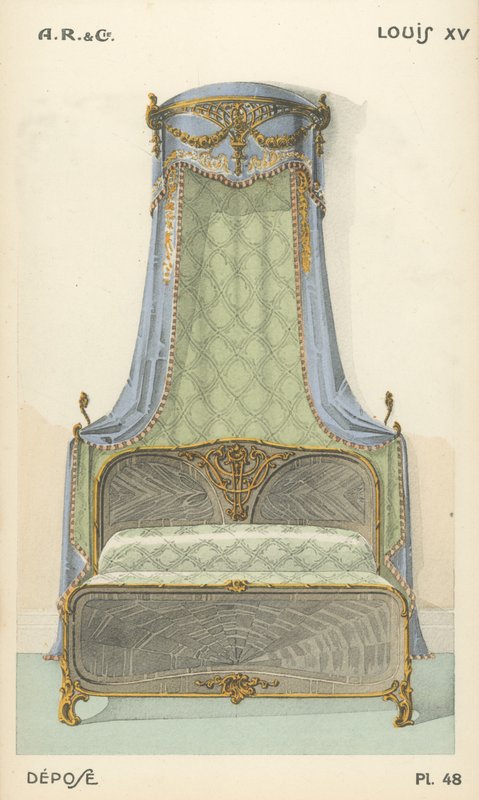 Ilustración del catálogo de productos de diseño de interiores de A R & Cie, Francia de French School