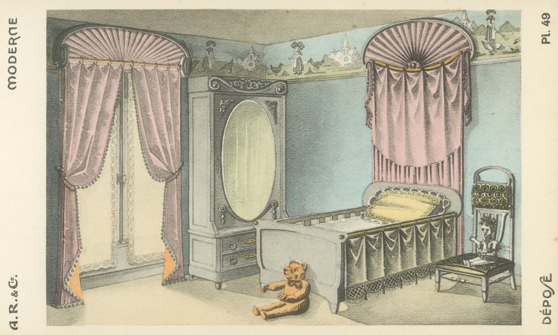 Ilustración del catálogo de productos de diseño de interiores de A R & Cie, Francia de French School