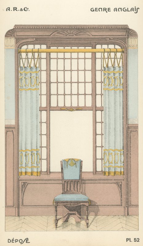 Ilustración del catálogo de productos de diseño de interiores de A R & Cie, Francia de French School