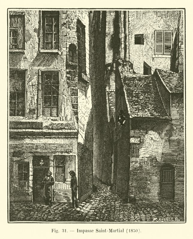 Callejón Saint-Martial, 1850 de French School