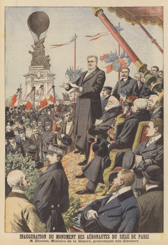 Inauguración del monumento a los aeronautas del Sitio de París de French School