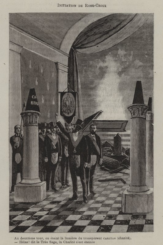 Iniciación de un Soberano Príncipe Rosa Cruz (grabado) de French School