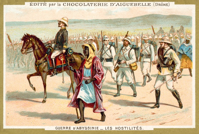 Tropas italianas en marcha, Primera Guerra Italo-Etíope de French School