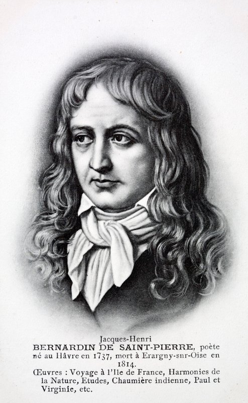 Jacques-Henri Bernardin de Saint-Pierre, escritor francés (litografía) de French School