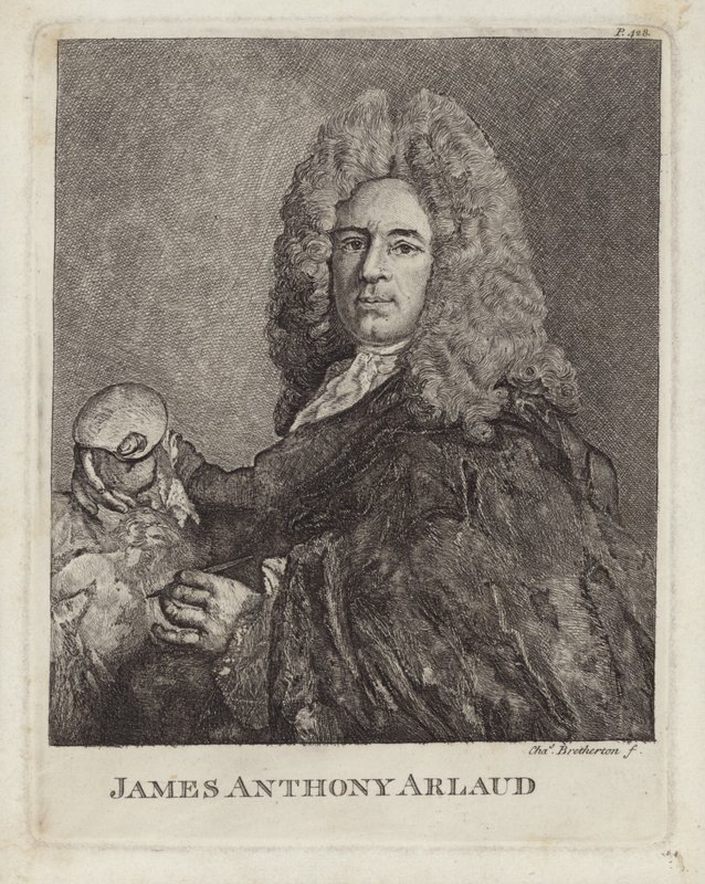 James Anthony Arlaud, artista suizo de Ginebra. Grabado por Charles Bretherton de French School