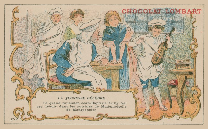Jean-Baptiste Lully, el famoso músico haciendo su debut musical en la cocina de la Duquesa de Montpensier de French School