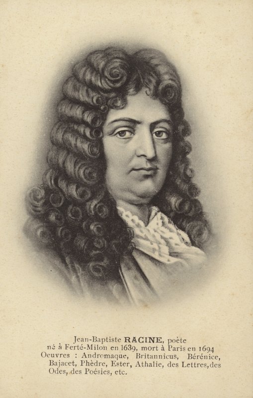 Jean Racine (1639-1699), dramaturgo francés (litografía) de French School