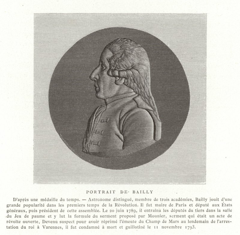 Jean Sylvain Bailly, astrónomo, matemático y político revolucionario francés de French School