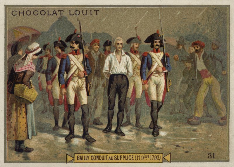 Jean Sylvain Bailly camino a la guillotina, Revolución Francesa, 11 de noviembre de 1793 de French School