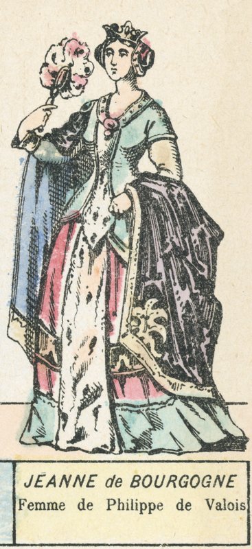 Juana de Borgoña, esposa de Felipe de Valois de French School