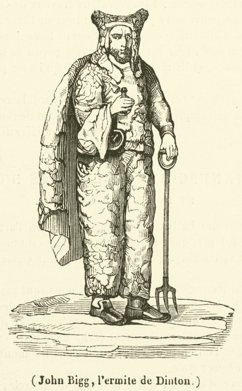 John Bigg, el ermitaño de Dinton (grabado) de French School