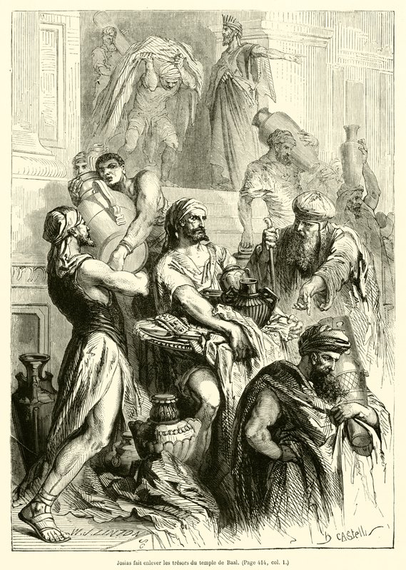 Josías hace retirar los tesoros del templo de Baal de French School
