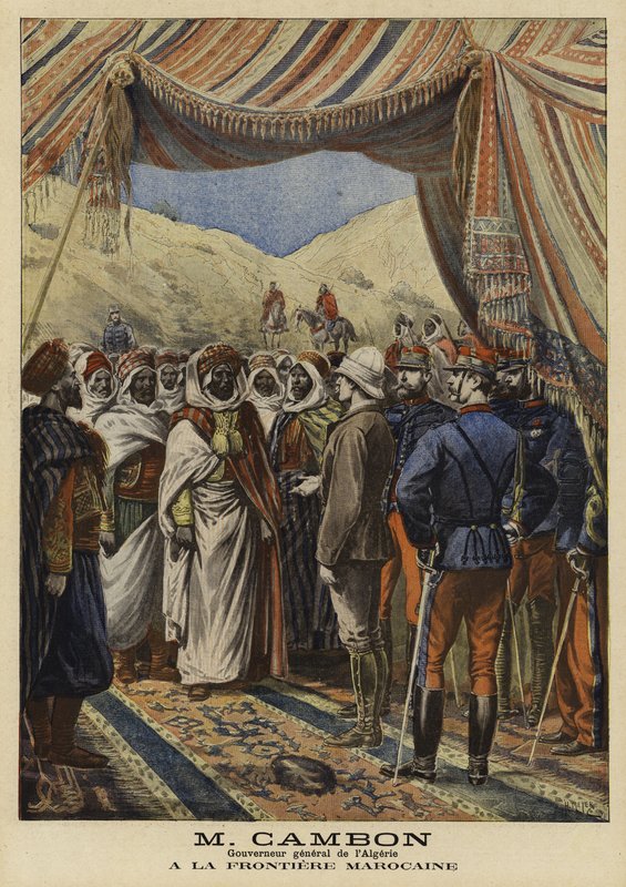 Jules Cambon, Gobernador General de Argelia, en la frontera marroquí, 1897 de French School