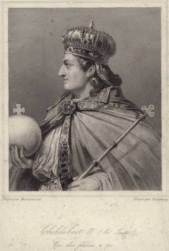 Rey Childeberto II de Austrasia de French School
