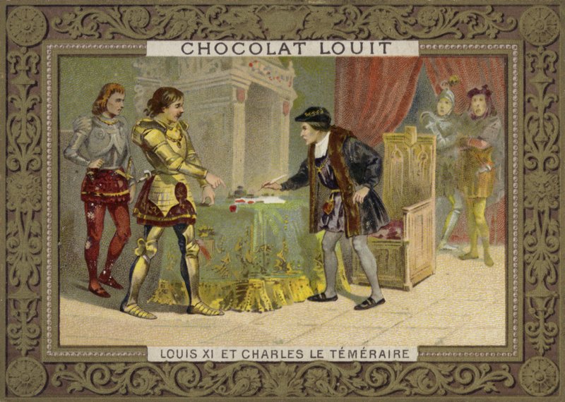 Rey Luis XI de Francia y Carlos el Temerario, Duque de Borgoña de French School