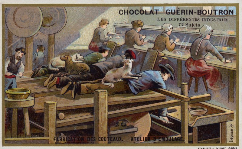 Fabricación de cuchillos. Taller de afilado de French School