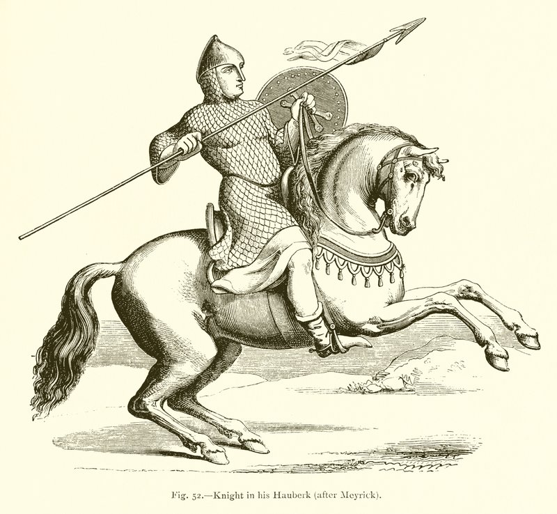 Caballero en su cota de malla de French School