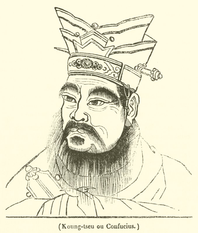 Koung-tseu o Confucio (grabado) de French School