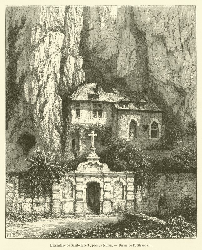 El Ermitaño de San Huberto, cerca de Namur de French School