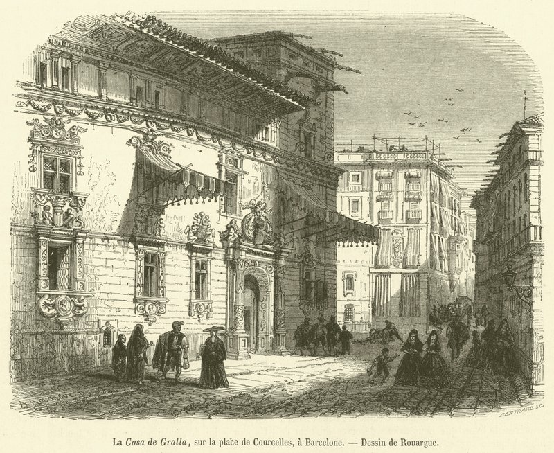 La Casa de Gralla, en la plaza de Courcelles, en Barcelona de French School