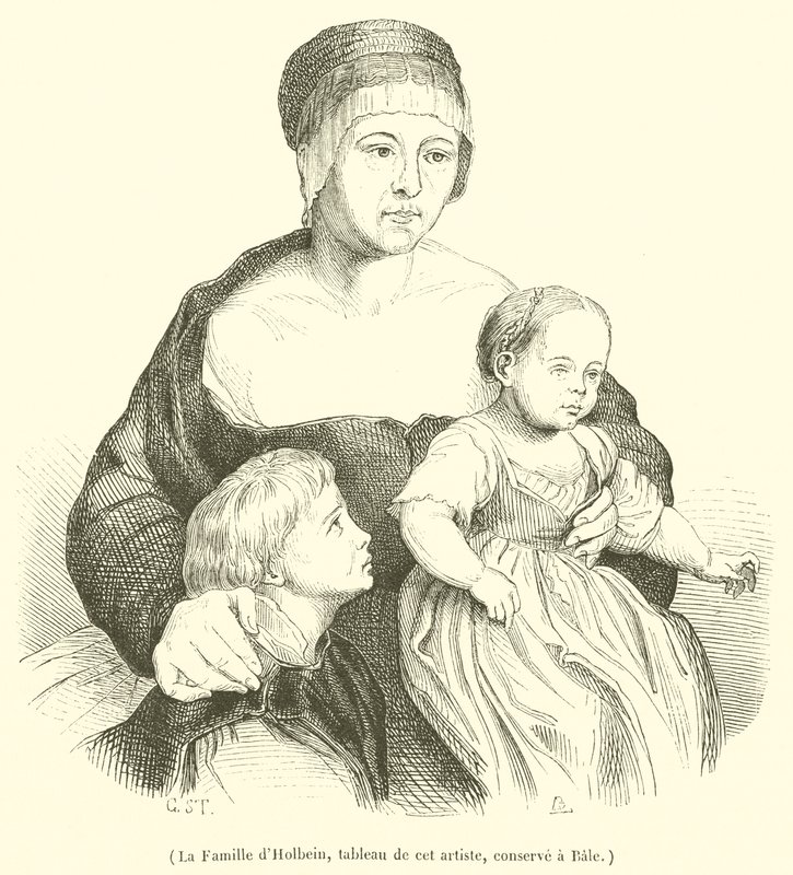 La familia de Holbein (grabado) de French School