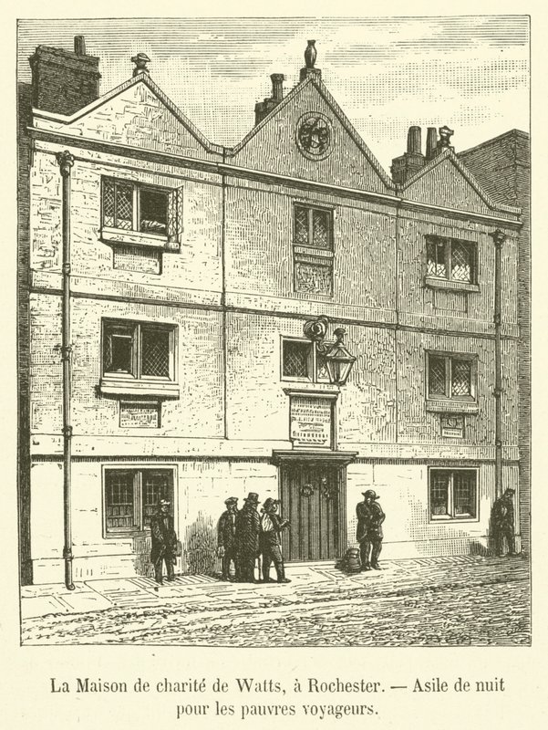 La Casa de caridad de Watts, en Rochester, Asilo nocturno para los pobres viajeros de French School