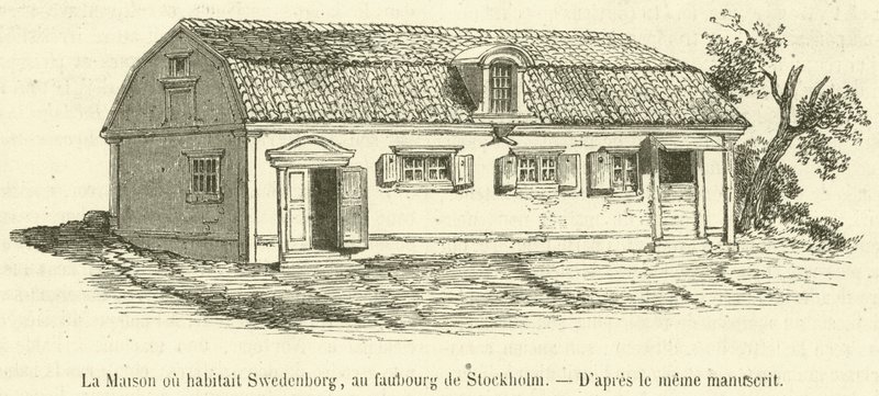 La casa donde vivía Swedenborg, en el suburbio de Estocolmo de French School