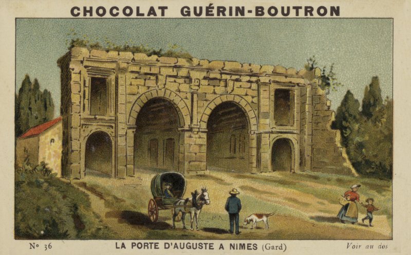 La Puerta de Augusto en Nimes, Gard de French School